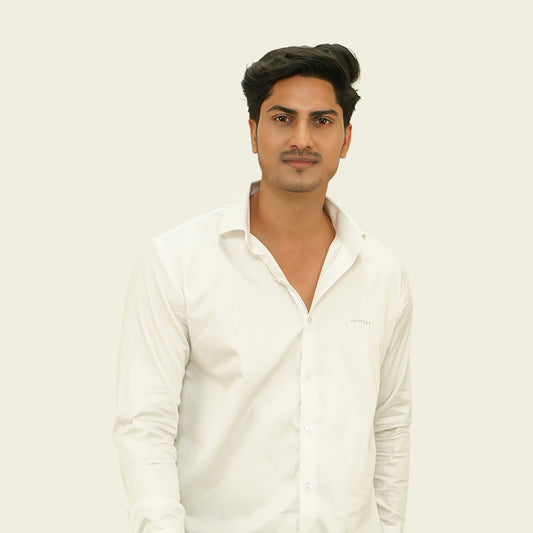 White Cotton Satin Shirt
