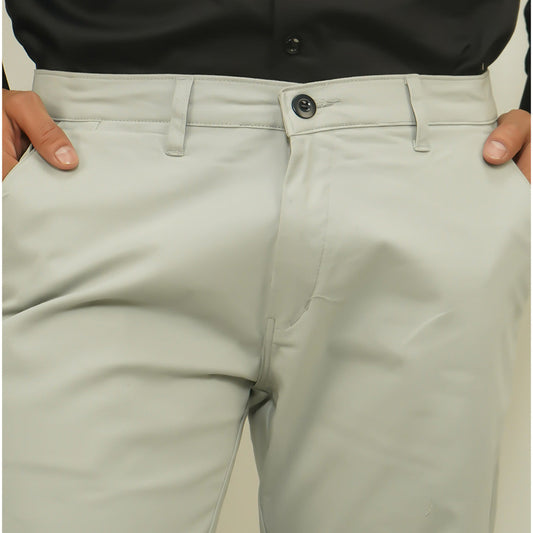 Light Grey Cotton Chinos