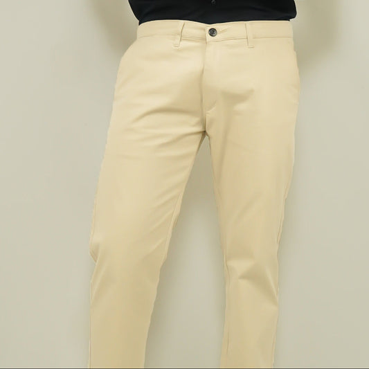 Beige Cotton Chinos