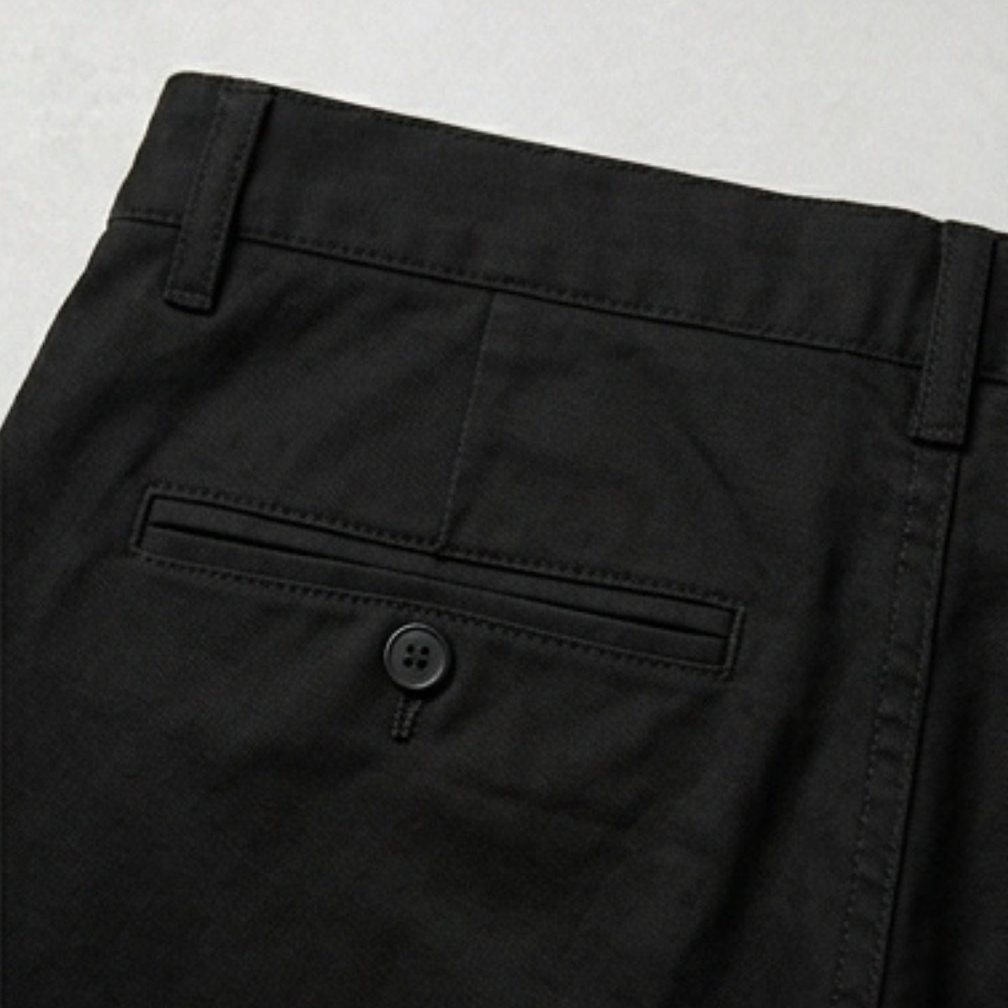 Black Cotton Chinos