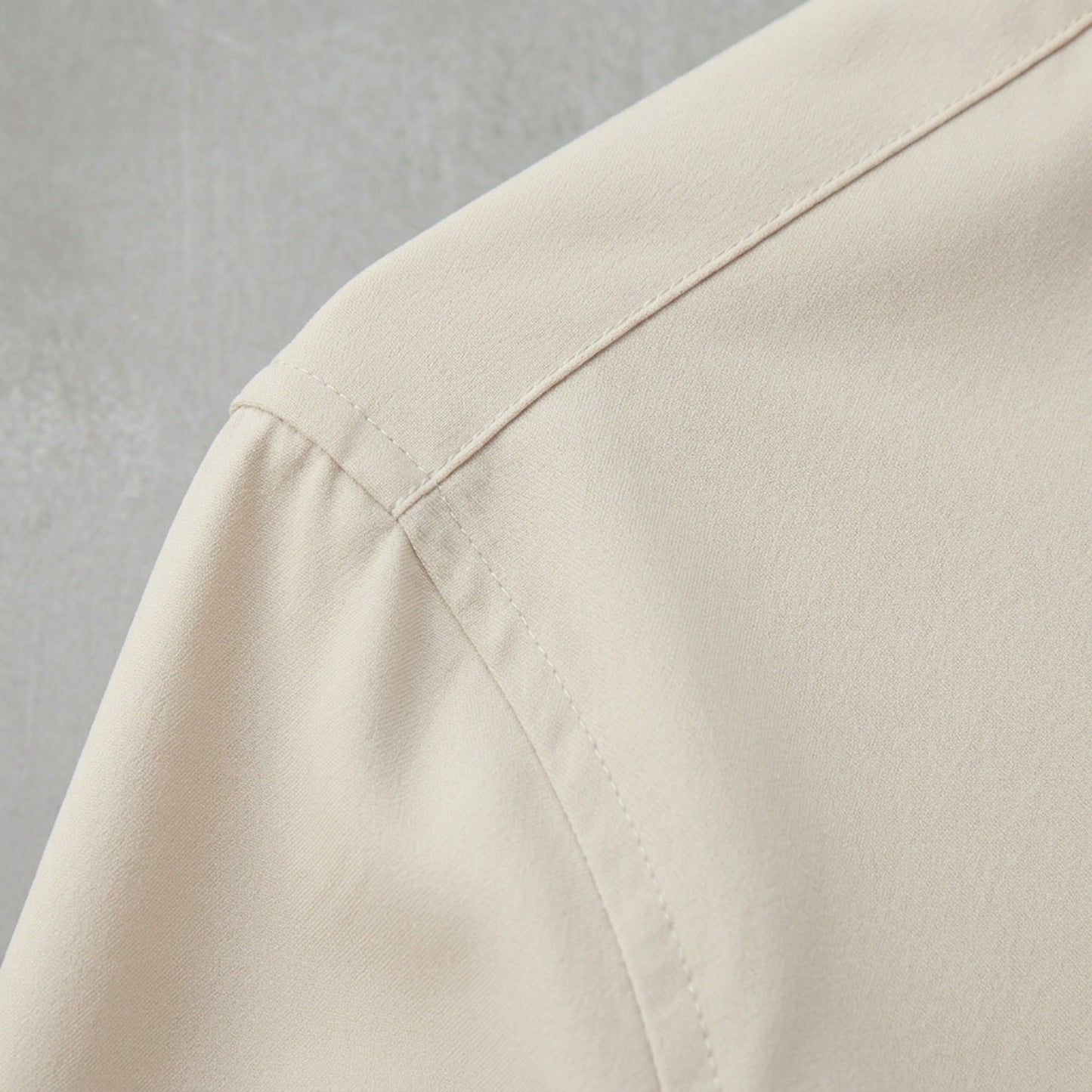 Beige Cotton Satin Shirt