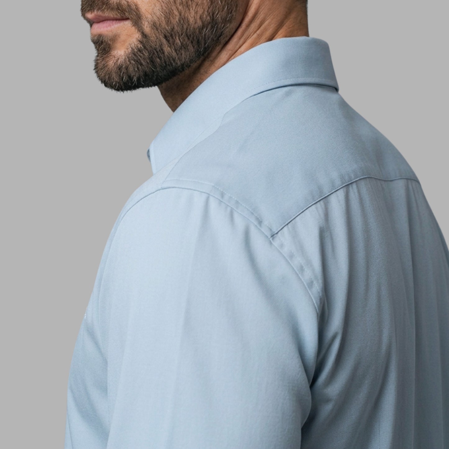 Light Grey Cotton Satin Shirt