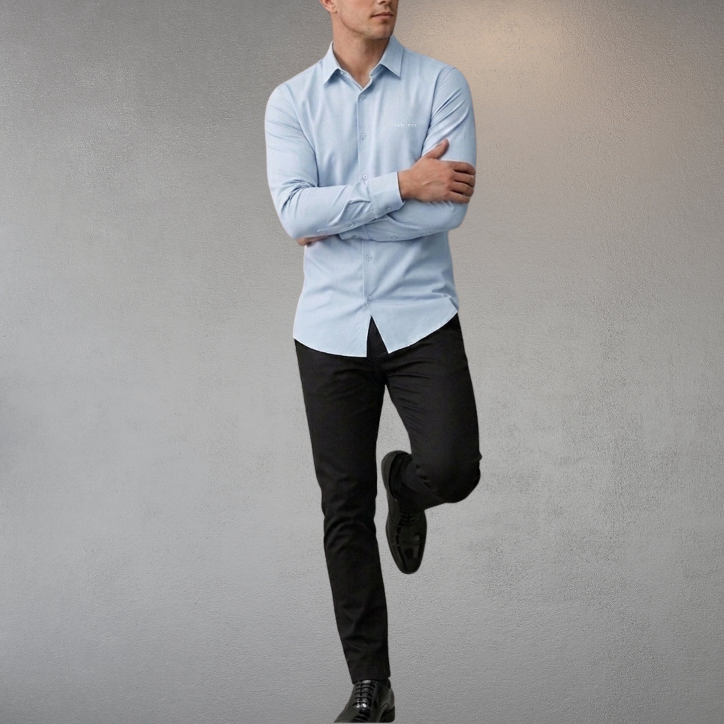 Light Grey Cotton Satin Shirt