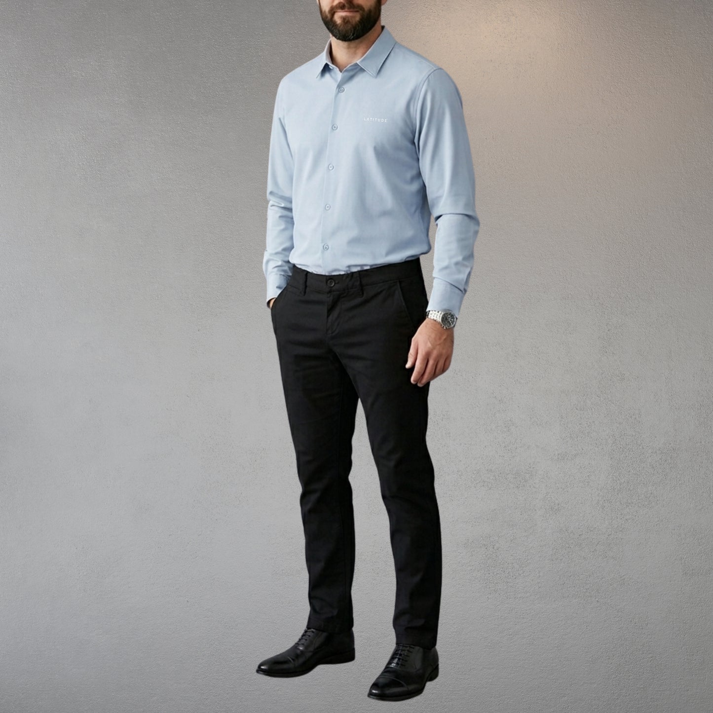Light Grey Cotton Satin Shirt
