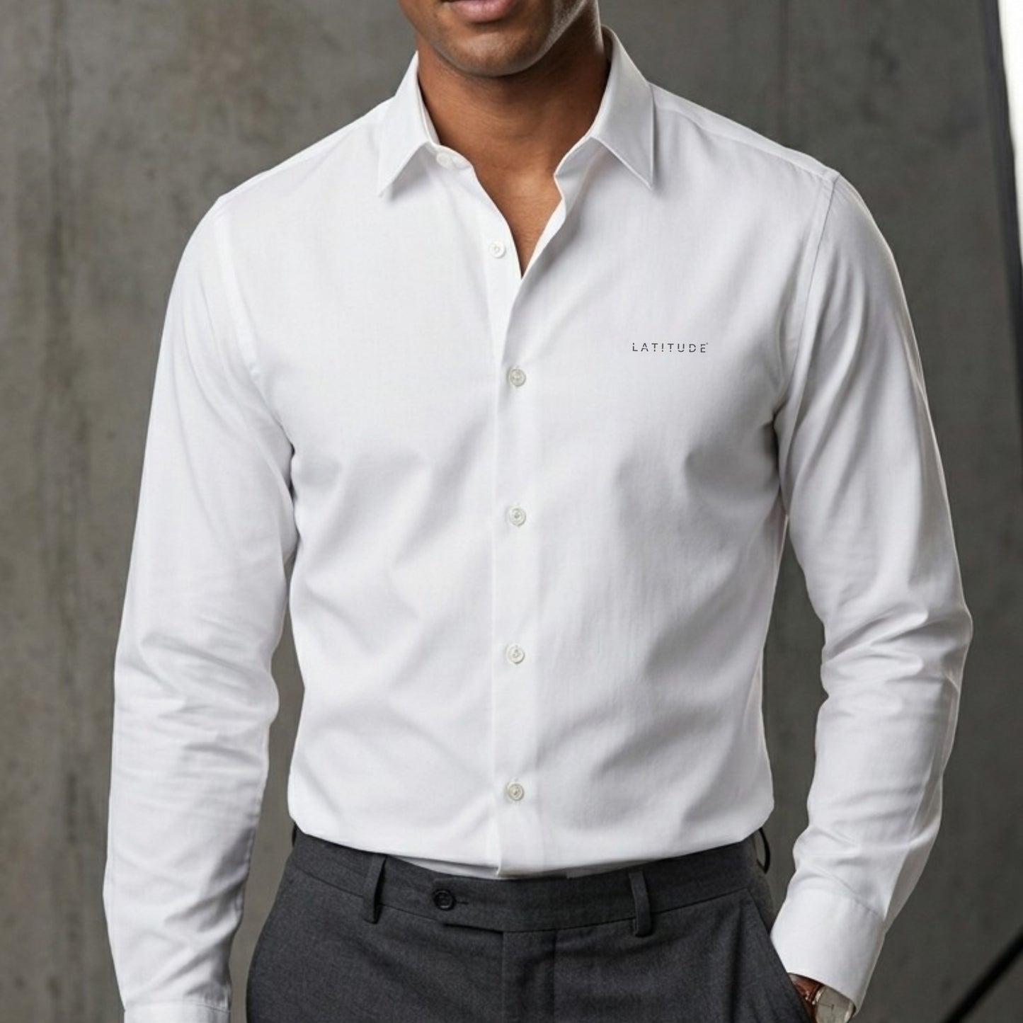 White Cotton Satin Shirt