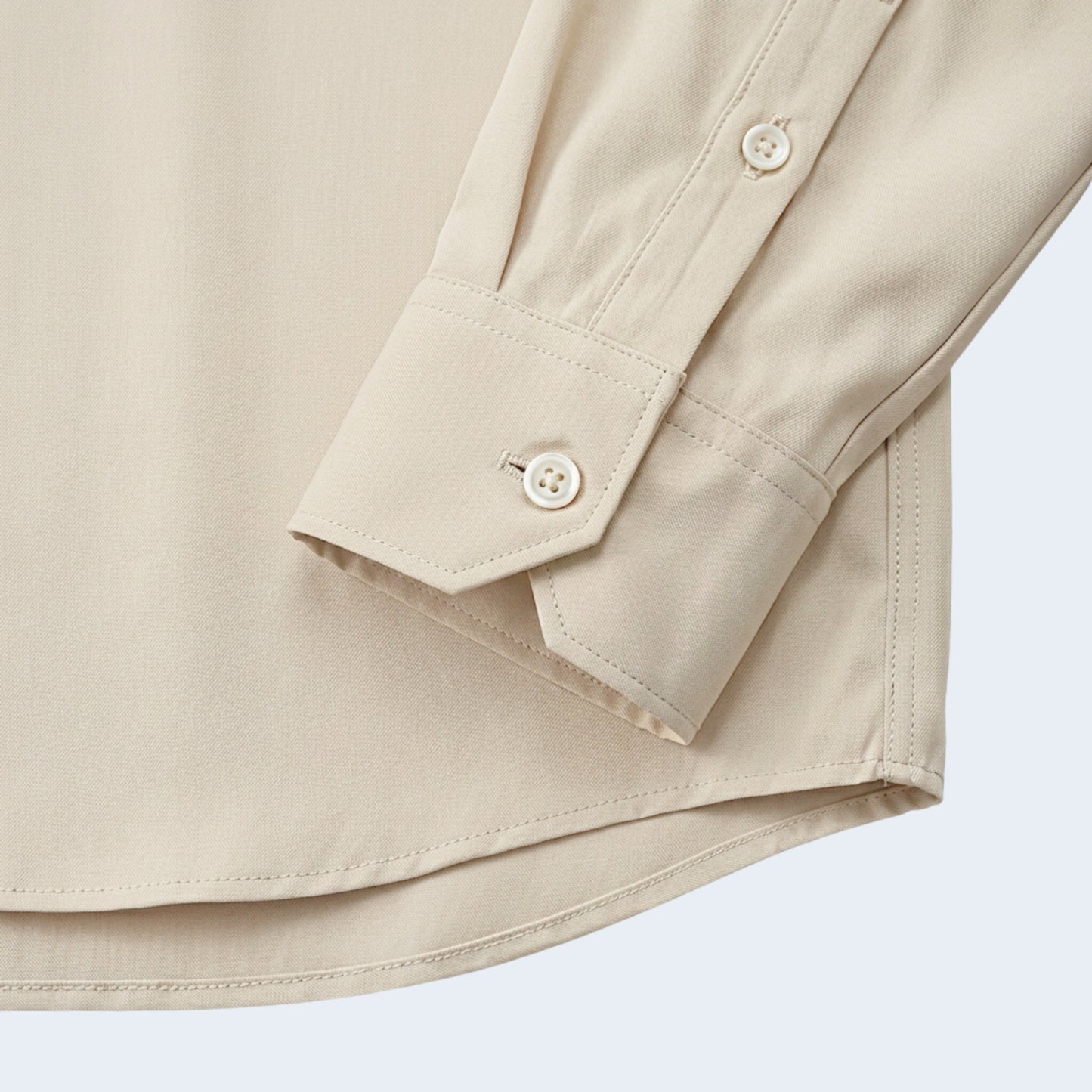 Beige Cotton Satin Shirt