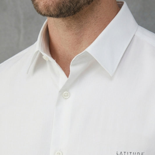 White Cotton Satin Shirt